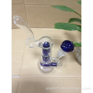 Glass Pipe Oil Rig Bubbler Glass Pipe Glass Smoking Pipe with 2 Percs Inline Diffuser 12 Inches High (GB-029)